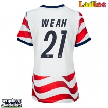 United States Timothy Weah #21 Replica Home Shirt Ladies World Cup 2026 Short Sleeve